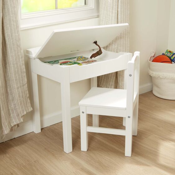 ESCRITORIO Y SILLA PARA NIÑOS BLANCO