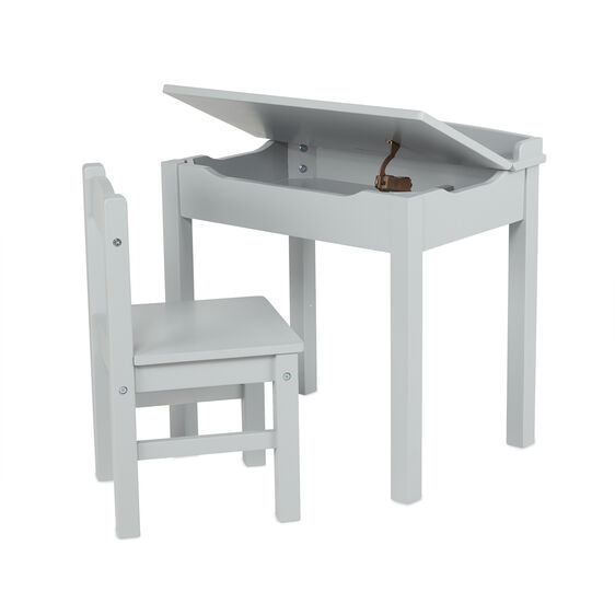 ESCRITORIO Y SILLA PARA NIÑOS GRIS