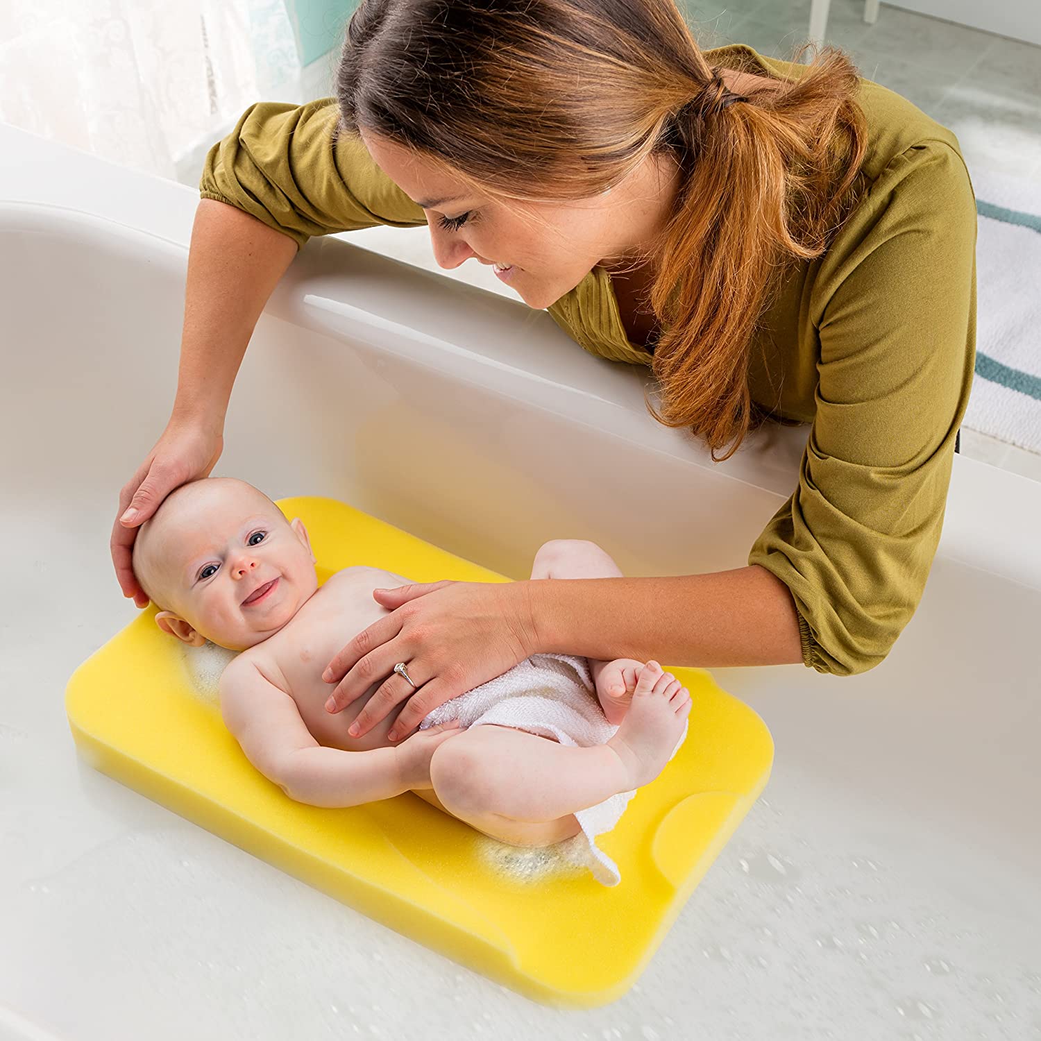 ESPONGA DE BAÑO P/BEBE AMARILLA