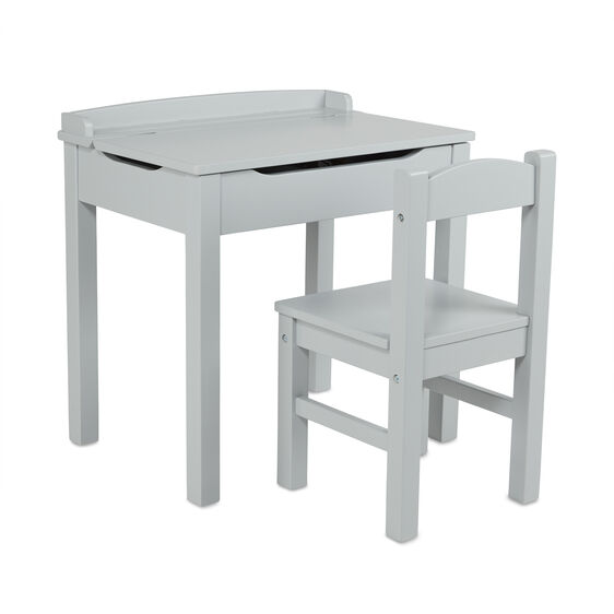 ESCRITORIO Y SILLA PARA NIÑOS GRIS